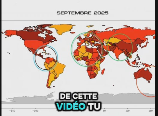Carte du monde — Septembre 2025