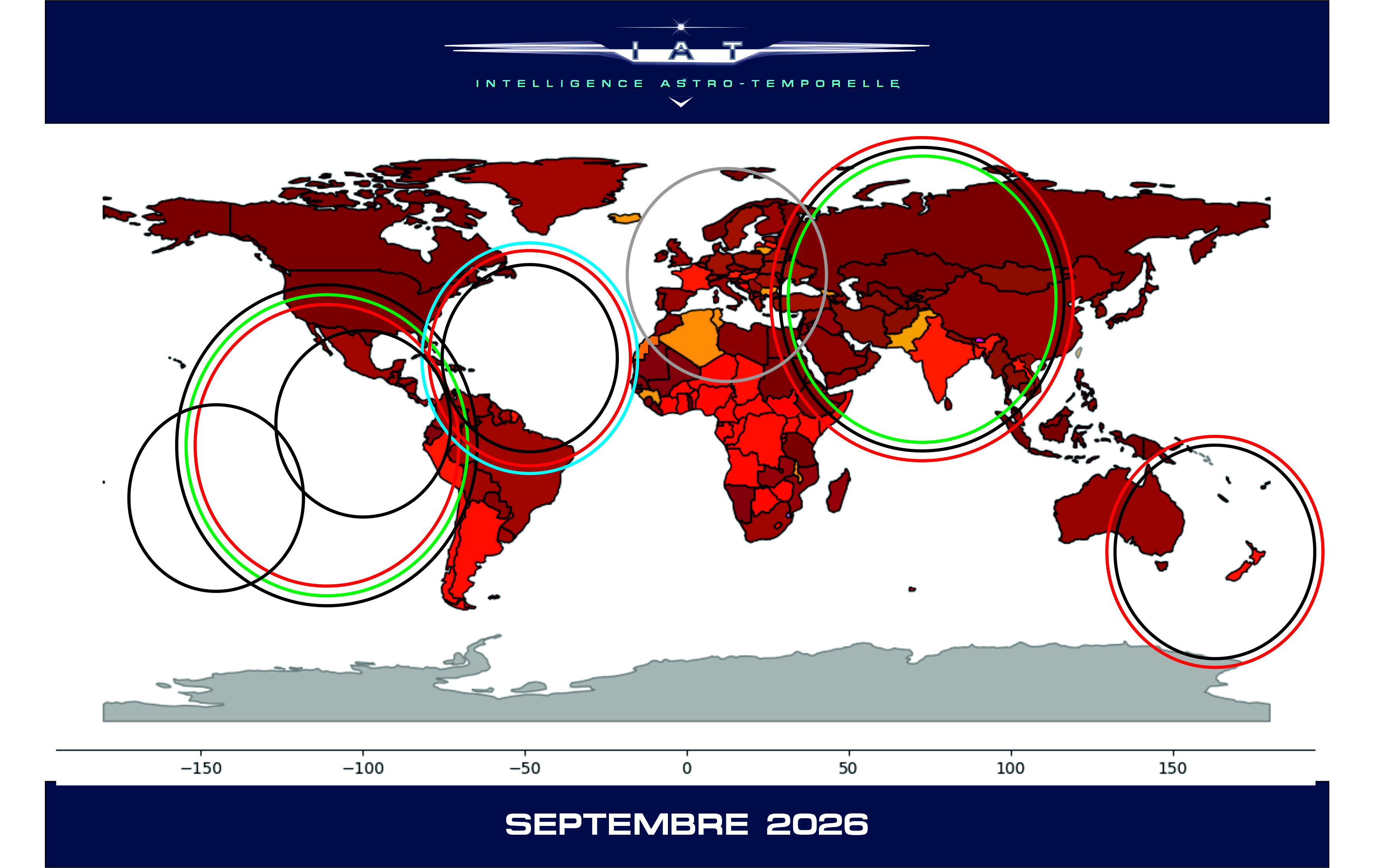 Carte du monde — Septembre 2026